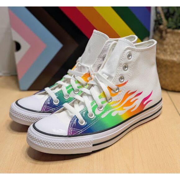 Converse Chuck Taylor All Star Pride Unisex High Top Sneakers Women's 9 NIB - Picture 3 of 13